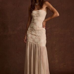 12th Tribe: Daylight Blush Embroidered Maxi Dress
